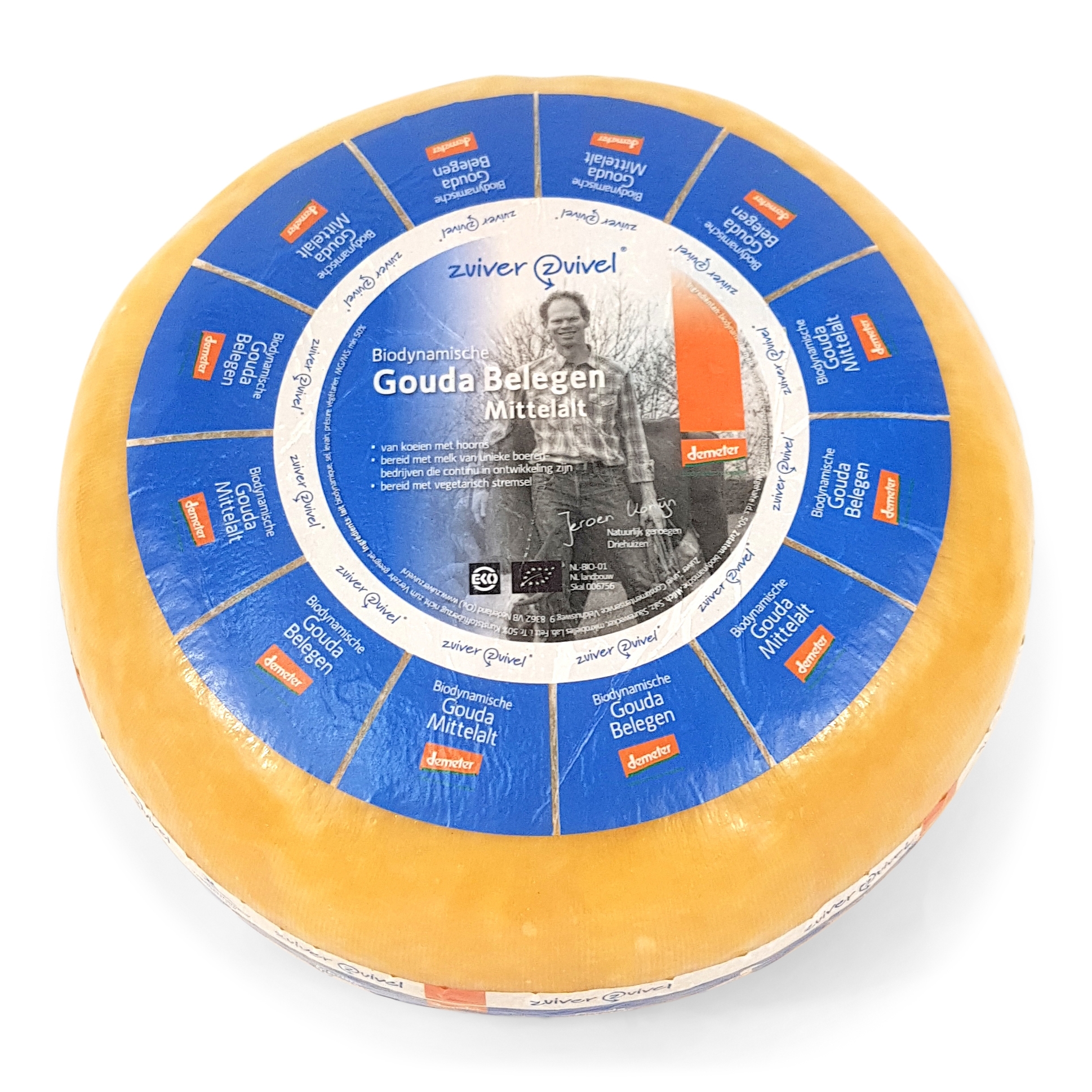 5kg Belegen Goudse Biologisch vegetarisch dynamische kaas - Demeter 50+