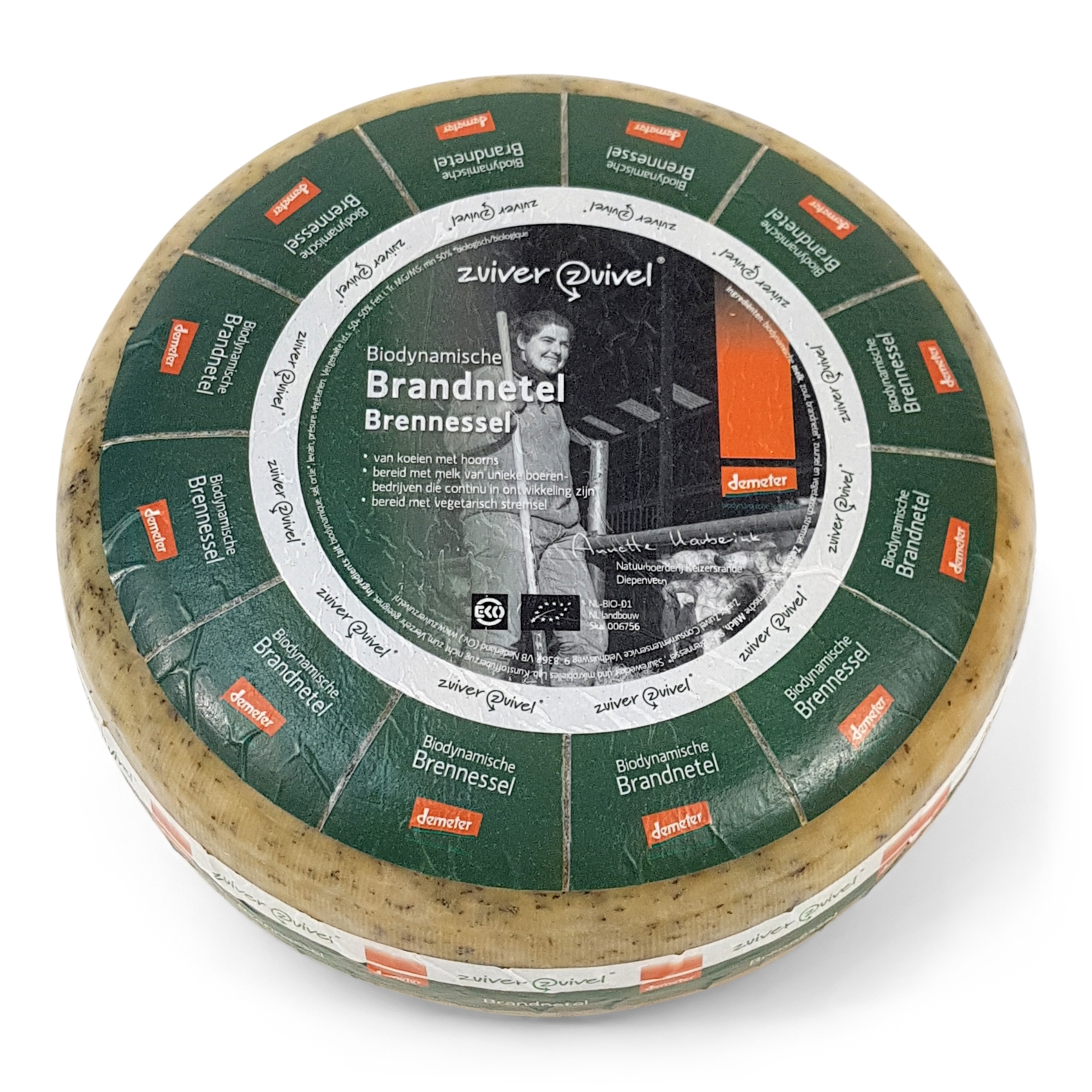 5kg Brandnetelkaas Goudse Biologisch vegetarisch dynamische kaas - Demeter 50+