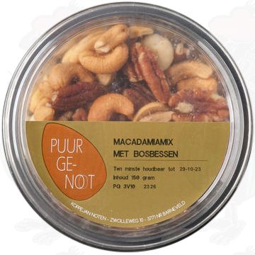 Macadamiamix met bosbessen 150gr