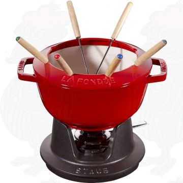 Staub Fondueset - Kers Rood - 20 cm