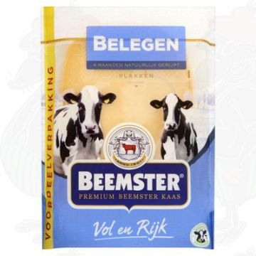 Gesneden kaas Beemster Premium Kaas Belegen 48+ | 250 gram in plakken