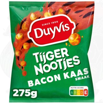 Duyvis Tijgernootjes Bacon Kaas Pinda Noten 275 gr