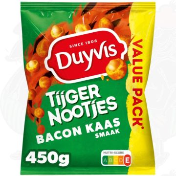 Duyvis Tijgernootjes Bacon Kaas Pinda Noten 450 gr