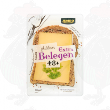 Gesneden kaas  Extra Belegen Goudse kaas 48+ | 190 gram in plakken
