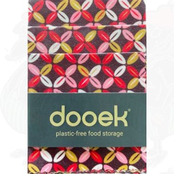 3-Pak | Kaasdoek Mix - Retro Bloemen - Bijenwasdoek - Dooek | 20x20 * 25x25 * 30x30 cm