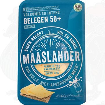Gesneden kaas Maaslander kaas Belegen 50+ | 200 gram in plakken