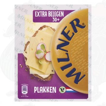 Gesneden kaas Milner kaas Extra Belegen 30+ | 175 gram in plakken