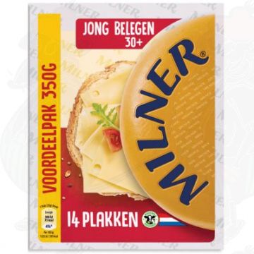 Gesneden kaas Milner kaas Jong Belegen 30+ | 300 gram in plakken