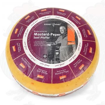 Mosterd peper Goudse Biologisch dynamische kaas - Demeter | Hele kaas 5 kilo