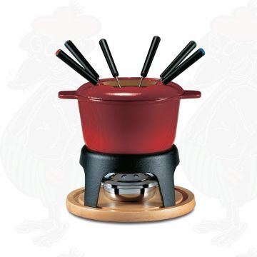 Sierra 11 PC Gietijzeren Fondue Set Kersen Rood