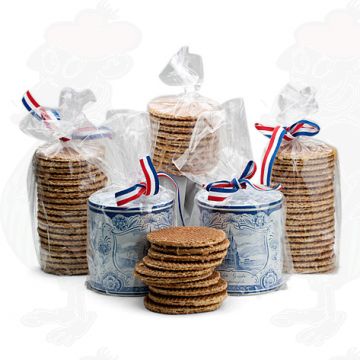 10 Verse Goudse Stroopwafels in Oud Hollands blik.