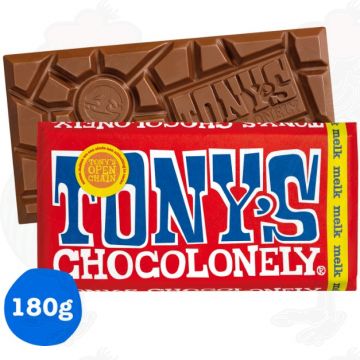 Tony's Chocolonely Melk Chocolade reep 180 g