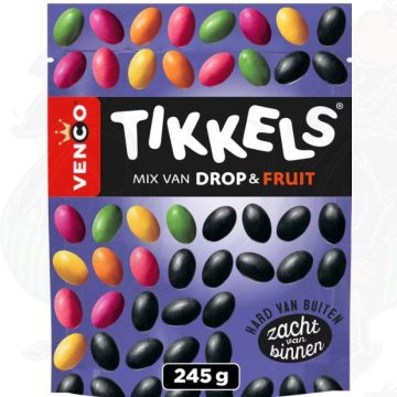 Venco Tikkels Mix van Drop en Fruit 245 g
