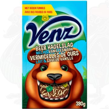Venz Rimboe Beer Hagelslag Melk & Vanillesmaak 380 g