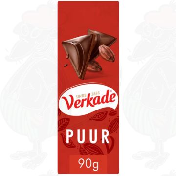 Verkade Extra Puur Chocolade reep 90 g Fairtrade