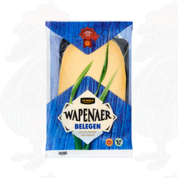 Gesneden kaas Wapenaer Kaas Belegen 48+ | 170 gram in plakken