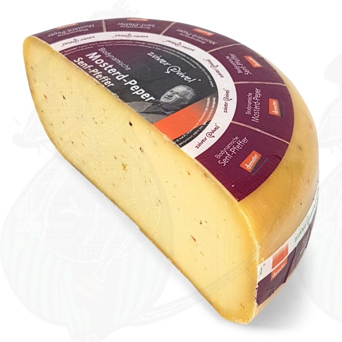 Mosterd peper Goudse Biologisch dynamische kaas - Demeter | Halve kaas 2,5 kilo main product photo