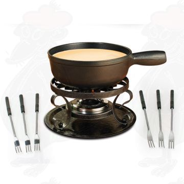 Swissmar Lugano 9-delig Zwart Kaasfondue Set