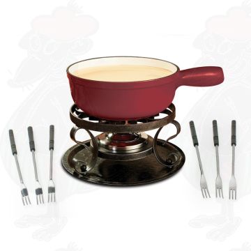 Swissmar Lugano 9-delig Rood Kaasfondue Set