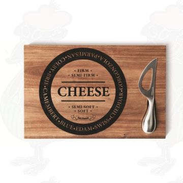 Kaasplank met mes 30x20 cm - Salt and Pepper