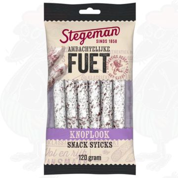 Stegeman Ambachtelijke Fuet Knoflook Snack Sticks 120 g