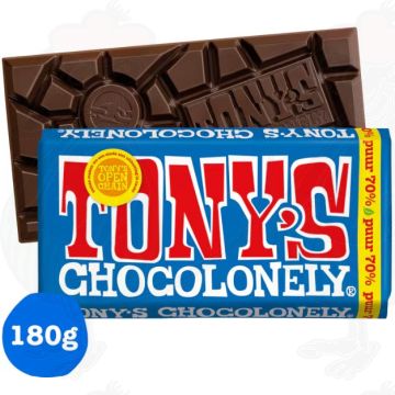 Tony's Chocolonely Puur Chocolade Reep 70% 180 g