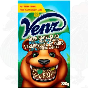 Venz Rimboe Beer Hagelslag Melk & Vanillesmaak 380 g