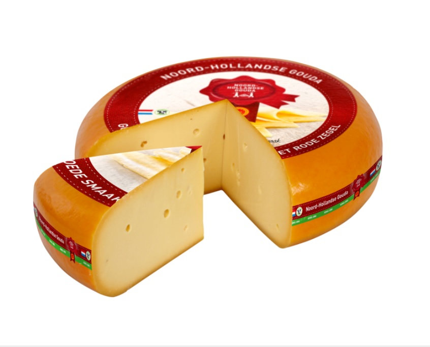 1,5kg Jong Noord-Hollandse Gouda met het Rode Zegel 48+