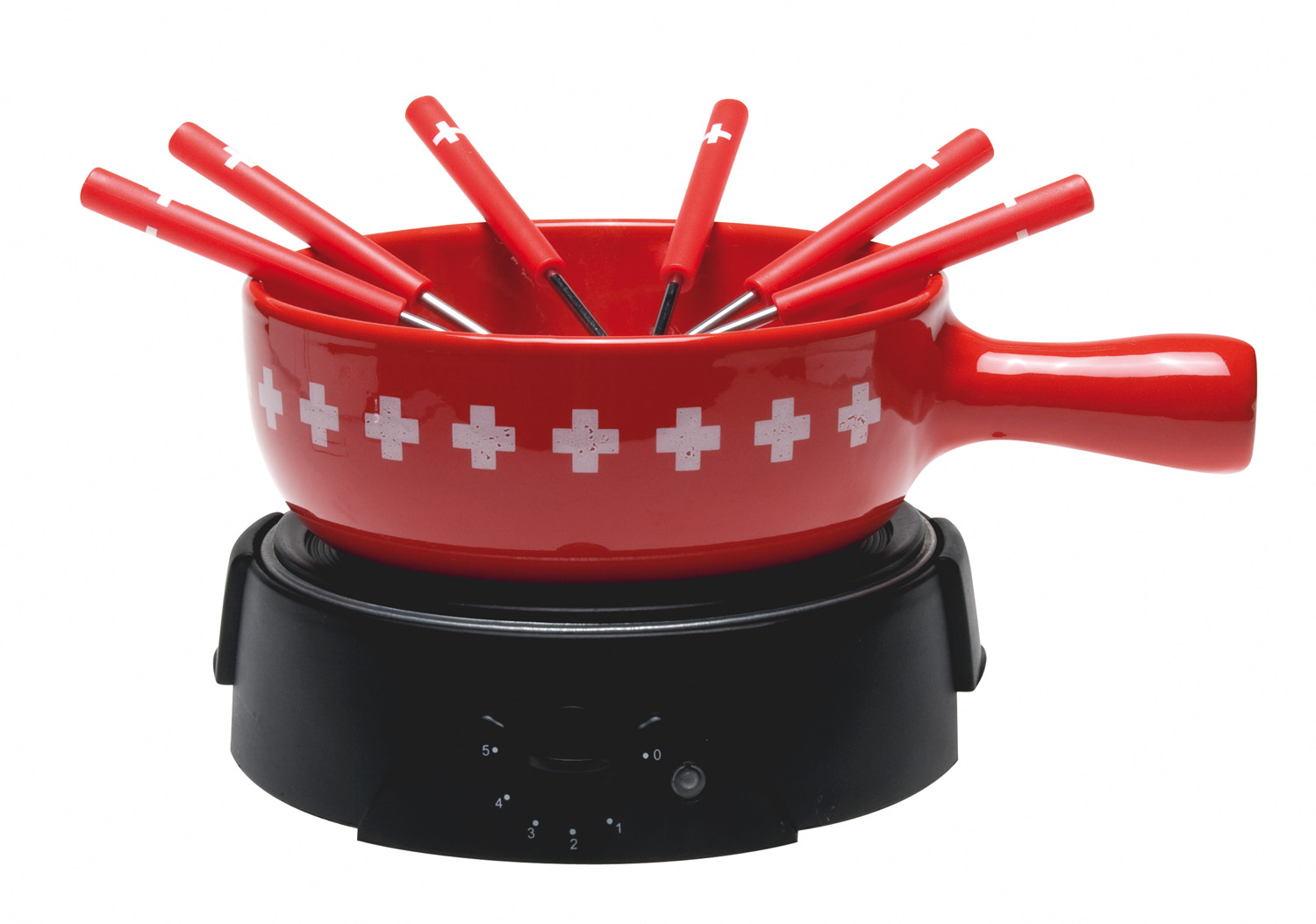 Kaasfondueset Swiss Red - Electrisch