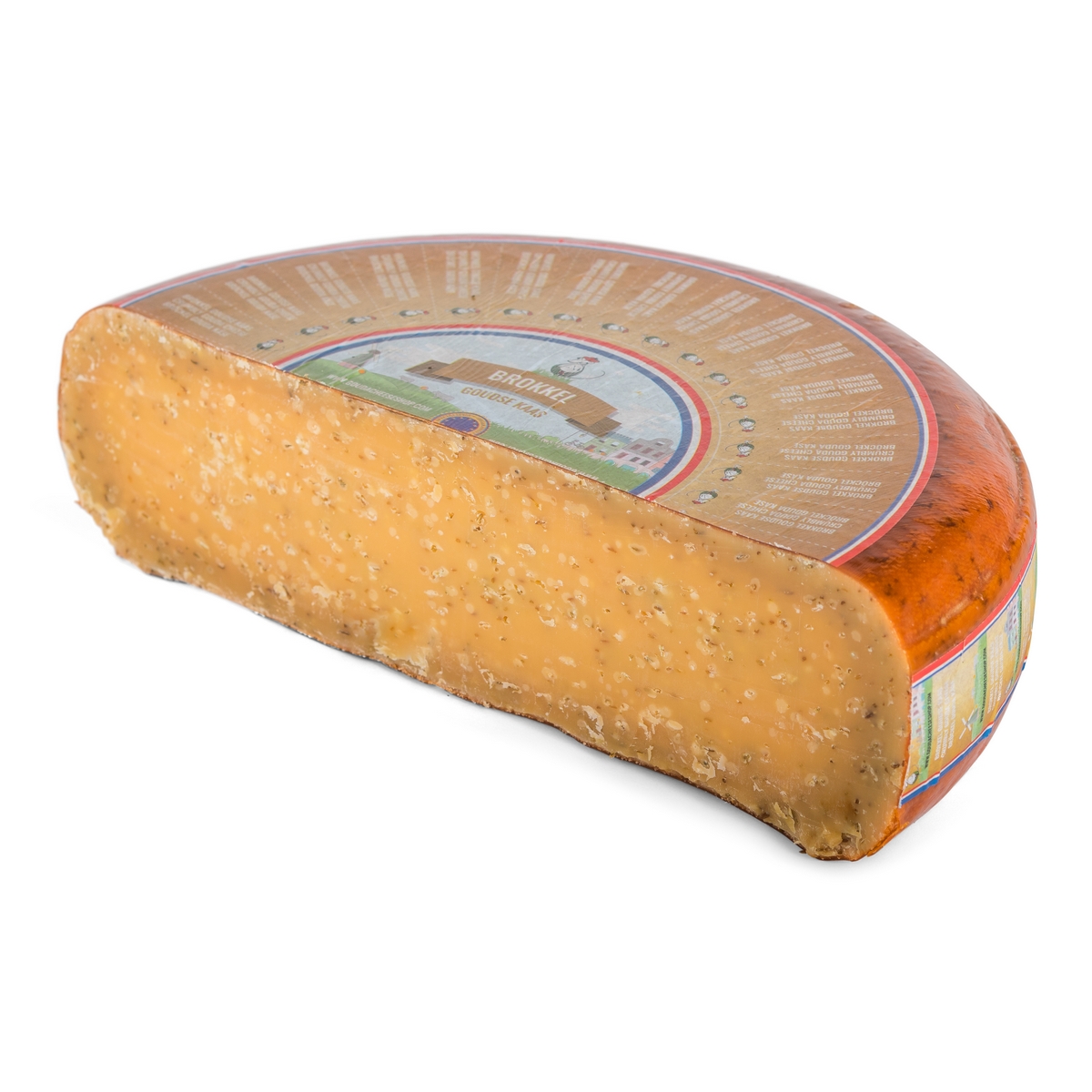 3,4kg Oude Leidse kaas - Komijnekaas brokkel 40+